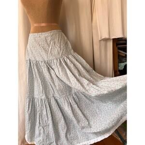 Vintage 70s floral prairie boho tiered skirt cottage core You Babes small